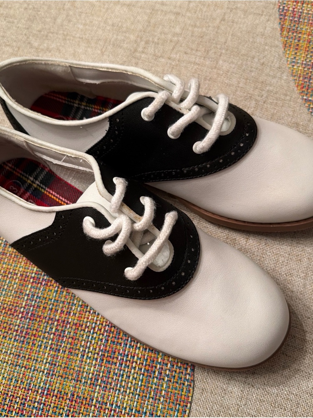 Girls size 3 Smart Fit Two-Tone Saddle Oxford Retro Cheer Sock Hop Costume
